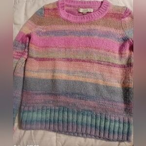 LOFT Pastel Striped Sweater